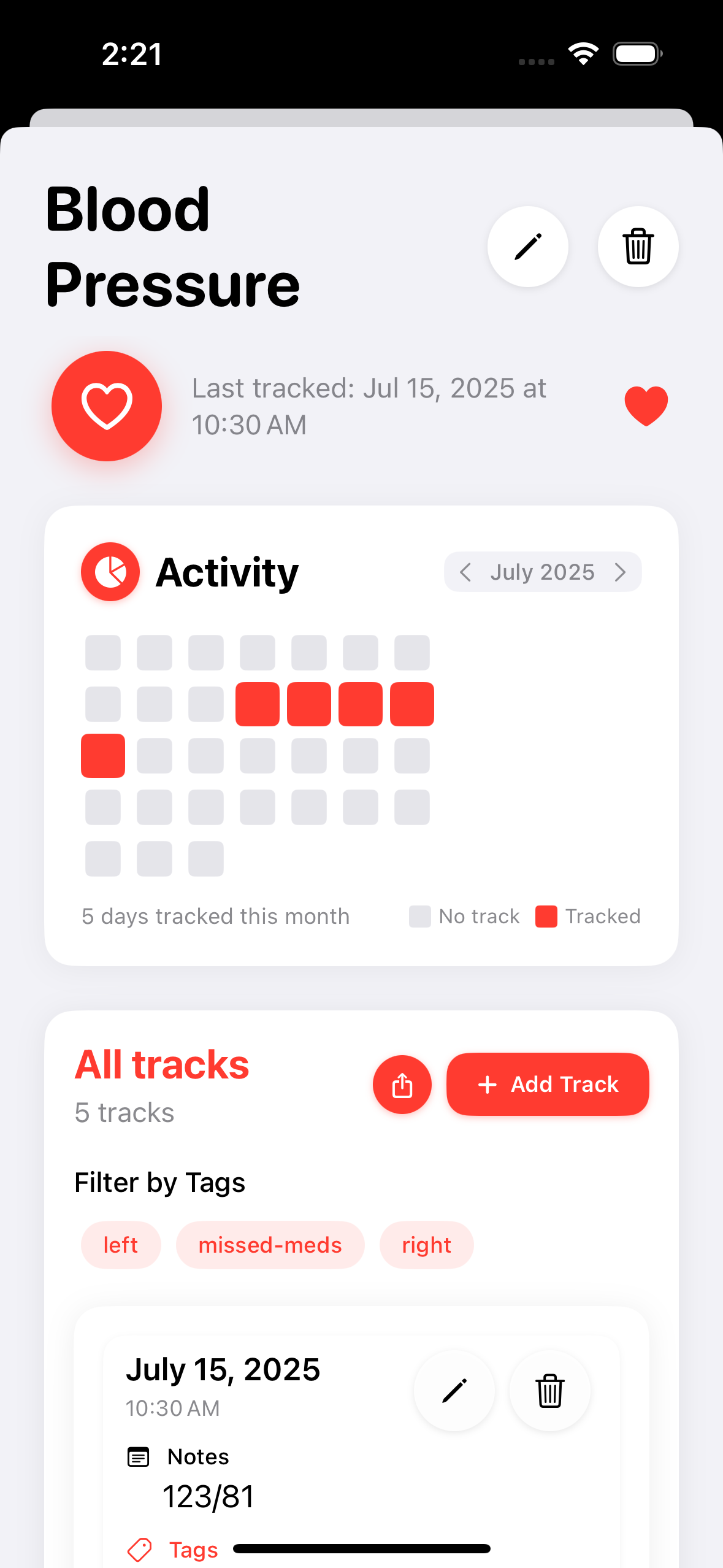 Recall Habit App Screenshot 4